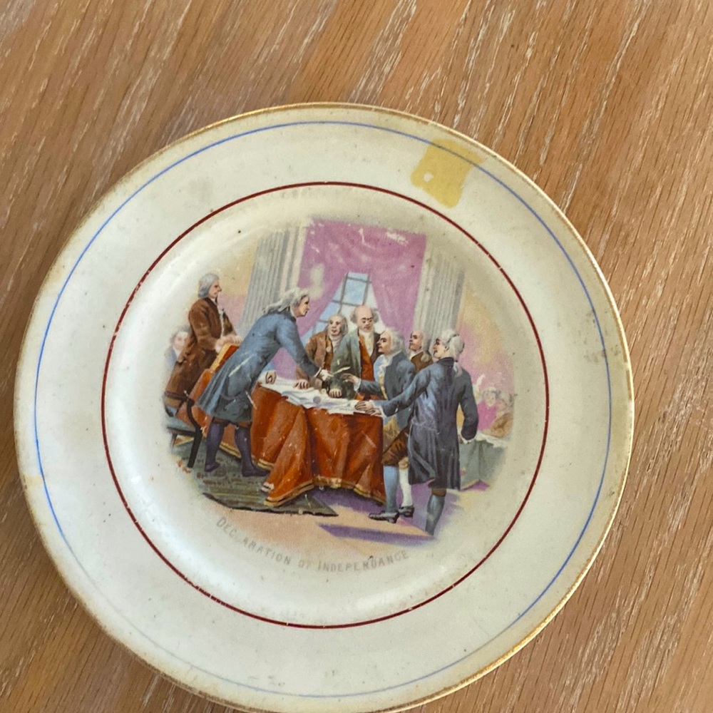 Vintage rare american history plate